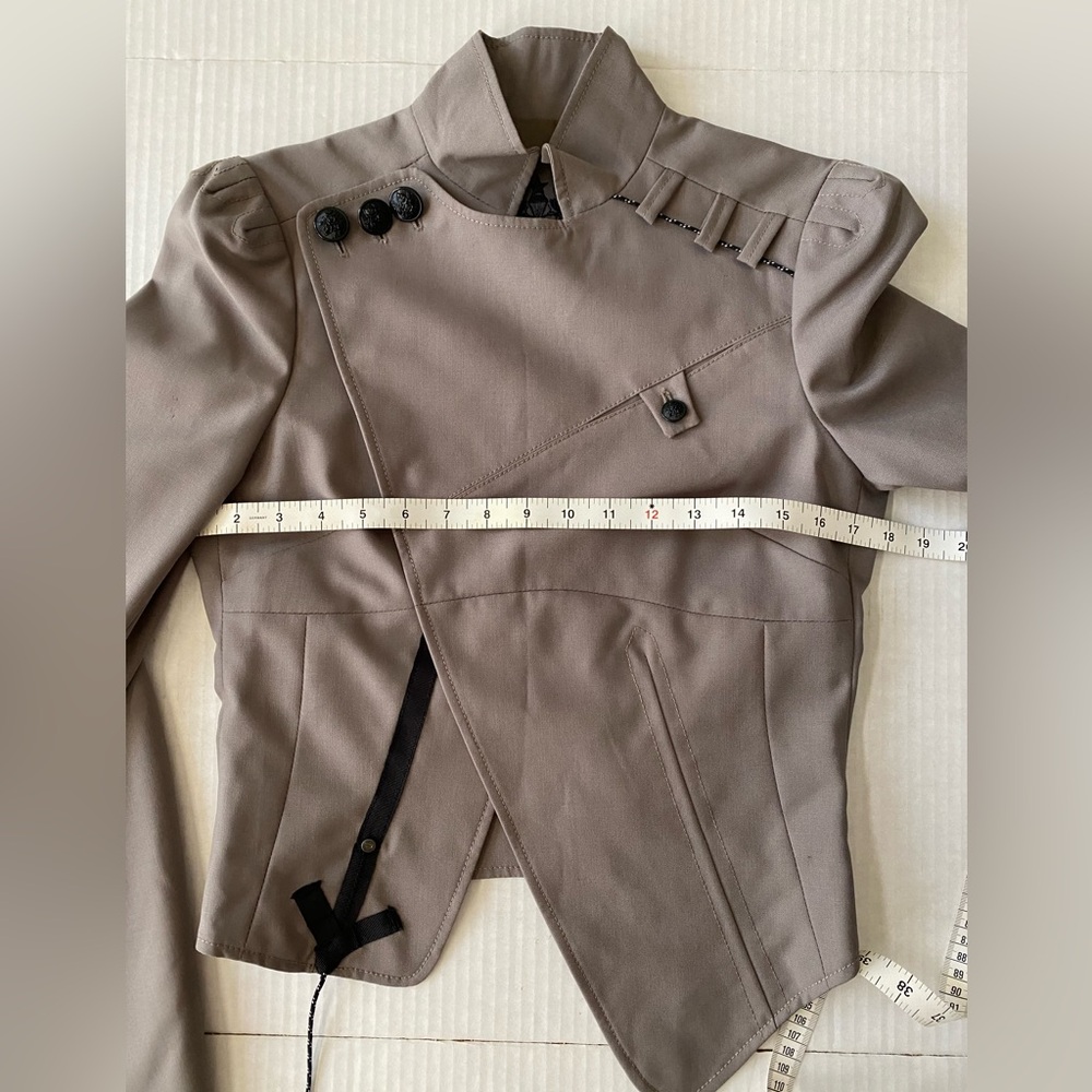 Vintage Diesel Evening Woman’s Wool Asymmetrical Military Style Jacket Size S - Picture 5 of 16